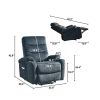 Electric Power Lift Recliner Chair with Massage and Heat for Elderly, 3 Positions, 2 Side Pockets, Cup Holders, USB Charge Ports