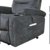 Electric Power Lift Recliner Chair with Massage and Heat for Elderly, 3 Positions, 2 Side Pockets, Cup Holders, USB Charge Ports