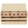 Chicken Laying Nest 3 Compartments 28.3"x13"x21.3" Solid Pine Wood