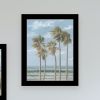 Trendy Decor 4U "Winds of the ocean blowing the Palm Trees and Sea Oats" Framed Wall Art for Living Room, Wall Art Print for Home Decor