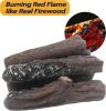 Gas Fireplace Logs,10pcs Small Artificial Fireplace Logs, Ventless Gas Logs for Fireplace Natural Gas,Vented,Propane,Electric,Ethanol,Gel Fire Pit