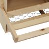 Chicken Laying Nest 3 Compartments 28.3"x13"x21.3" Solid Pine Wood