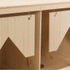 Chicken Laying Nest 3 Compartments 28.3"x13"x21.3" Solid Pine Wood