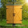 Outdoor Storage Shed with Lockable Door, Wooden Tool Storage Shed with Detachable Shelves and Pitch Roof, Natural