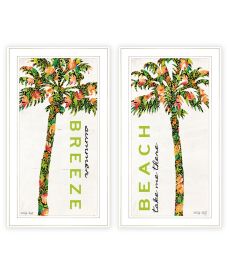 Trendy Decor 4U "Beach & Summer Breeze- Take Me There" Framed Wall Art for Living Room, Wall Art Print for Home Decor (Color: as Pic)